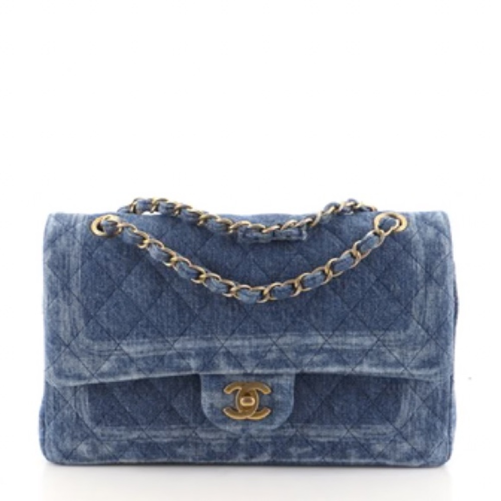 Blue Quilted Shoulder Bag - Picture 2 of 6